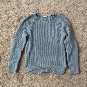GAP Blue Ribbed Crew Neck Sweater
